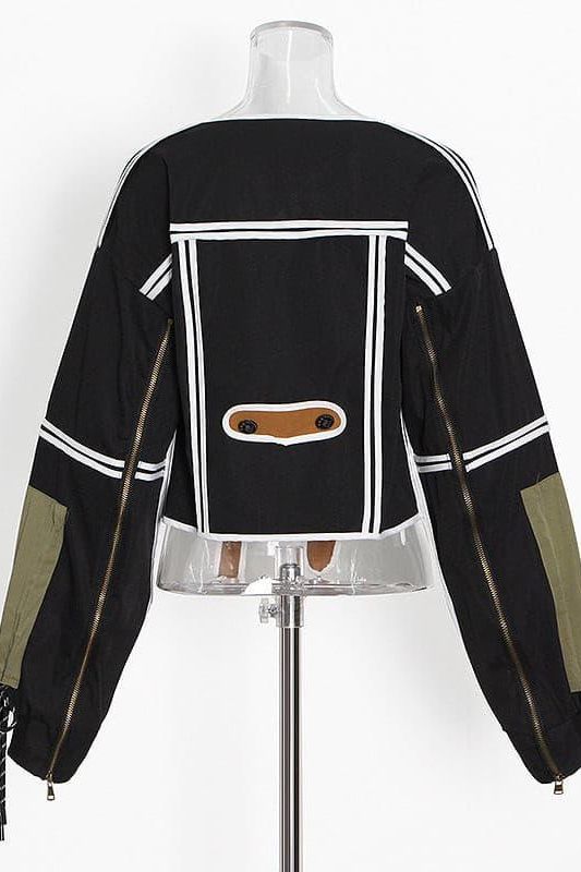 Street style design contrast color jacket