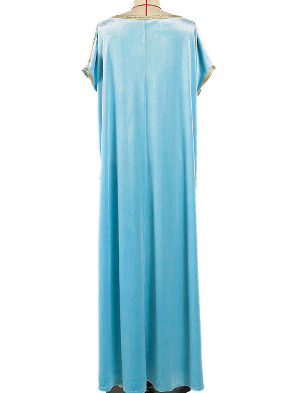 Vacation Loose Round-Neck Dress