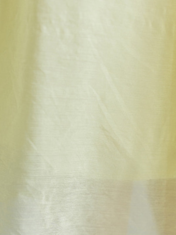 Pleated See-Through Solid Color Split-Joint Loose Short Sleeves Round-Neck Midi Dresses