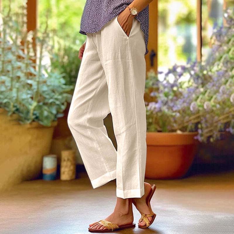 【Cotton And Linen】Casual Straight Trousers