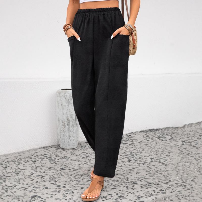 Casual Solid Color Trousers