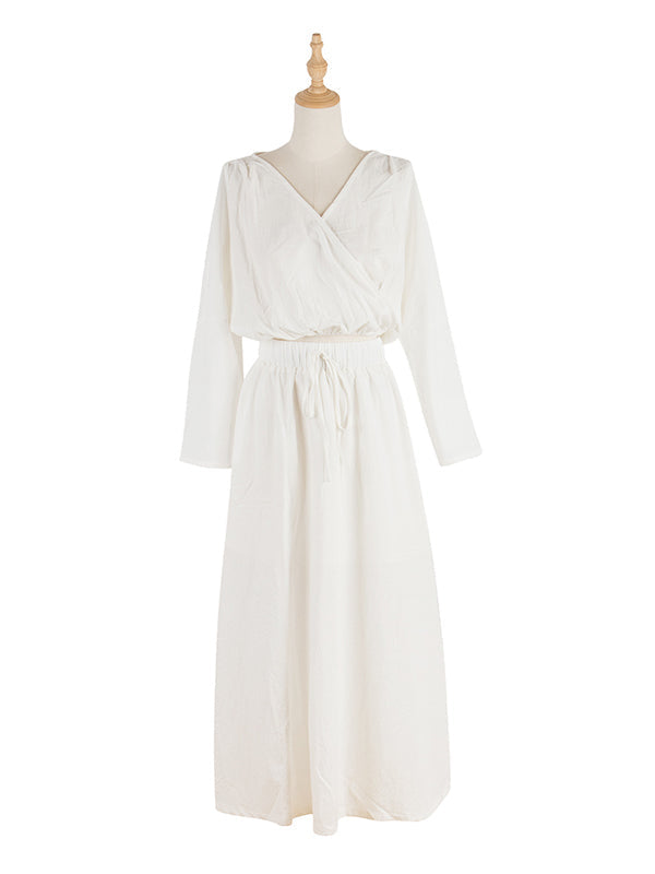 White Long Sleeves Suit