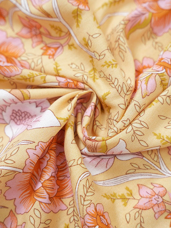 Bohemia Sleeveless A-Line Floral Printed Maxi Dress