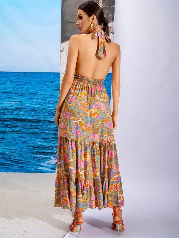 Bohemia A-Line Backless  Dress