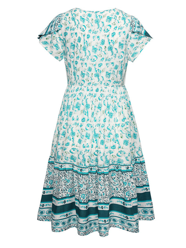 Bohemian Floral Mini Dress