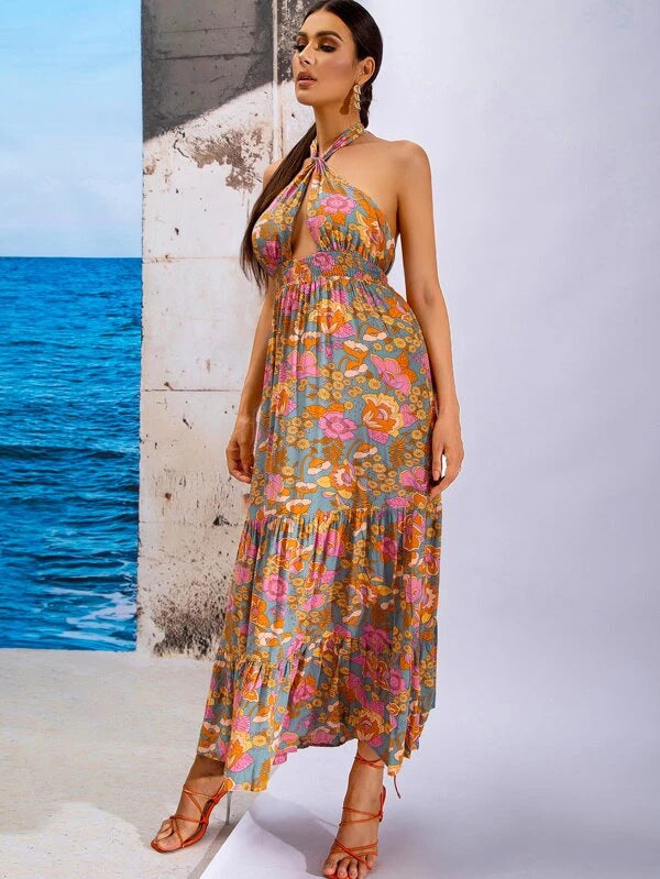 Bohemia A-Line Backless  Dress