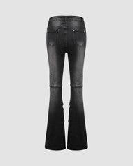 Wood Lotus Denim Flare Jeans