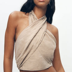 Beige Halter top