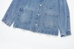 Light Blue Loose Denim Jacket
