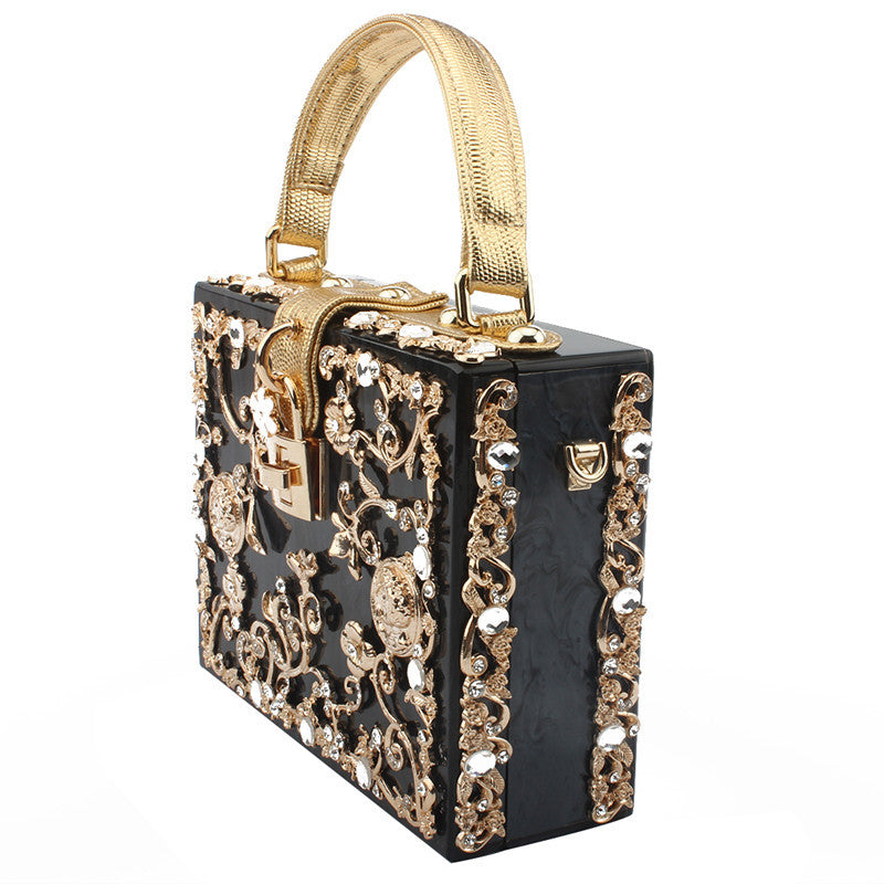 Studded Square Clutch Bag