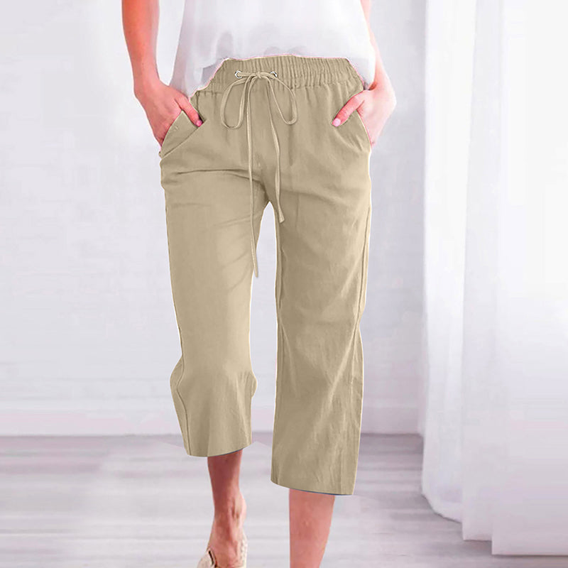 【Cotton And Linen】Solid Color Casual Pants