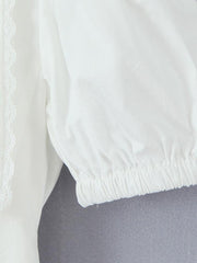Lace Up Doll Collar Short Dress