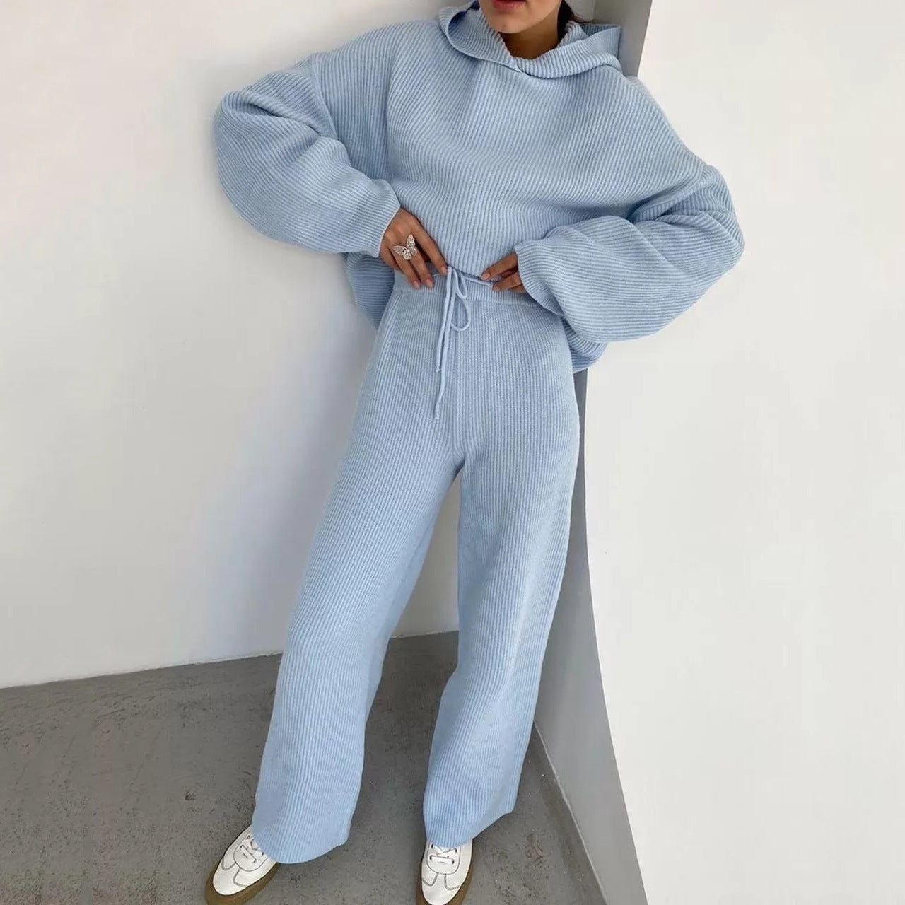 Knit Sweater and Pants Loungewear Set