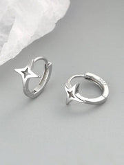 Hollow Out Star Hoop Earrings