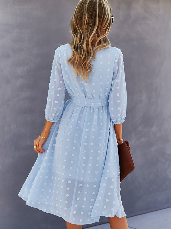 Casual Loose A-Line Buttoned Midi Dresses
