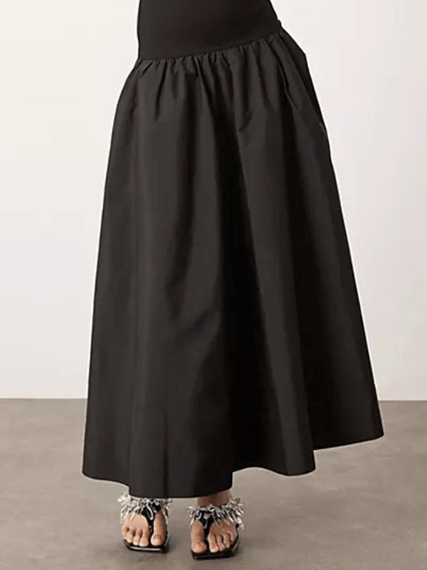 Solid Color Split-Joint A-line Sleeveless High Neck Maxi Dresses Evening Dresses