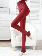 VibeMartini-Simple Skinny Leg Keep Warm Leggings