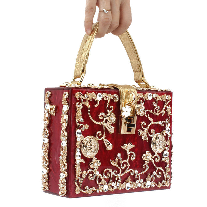Studded Square Clutch Bag