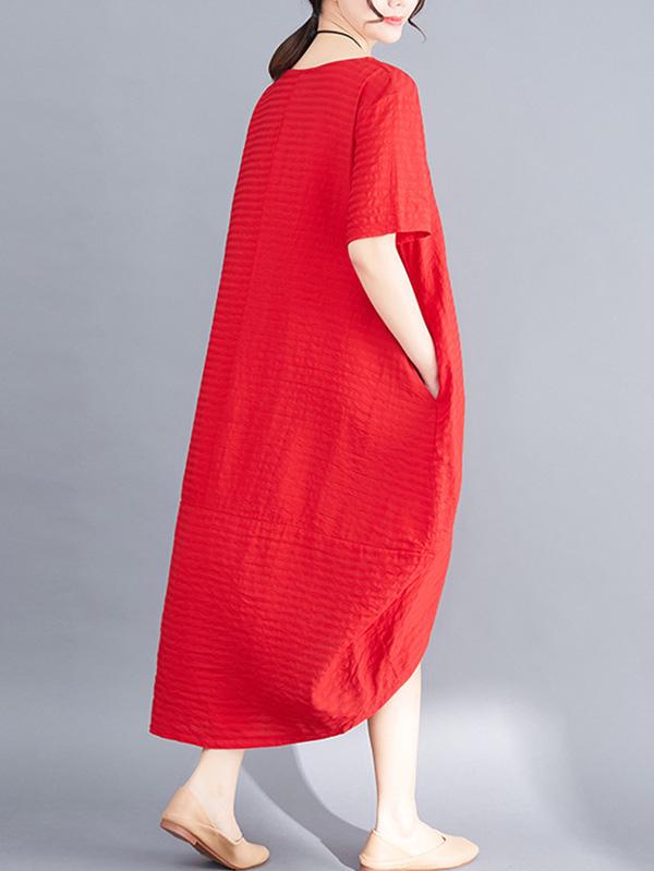 Casual Split-joint Midi Dress