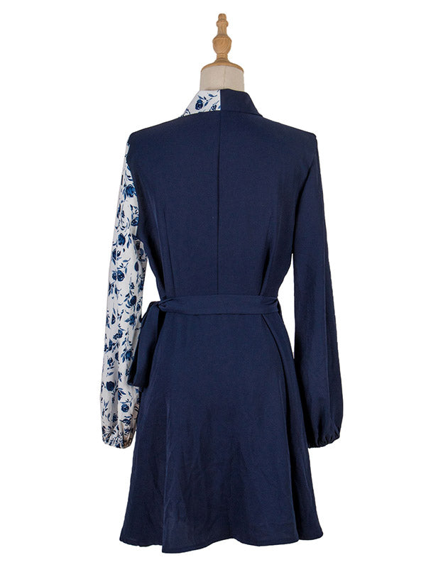 Casual A-Line Patchwork Dress