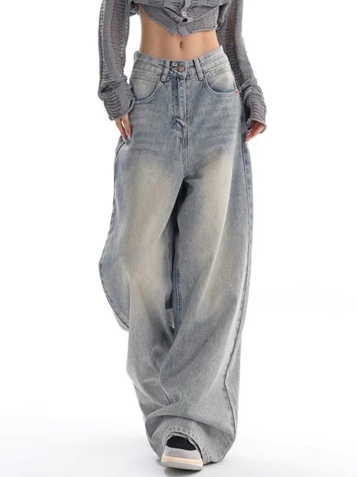 Vintage Light Wash High Rise Boyfriend Jeans