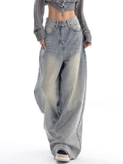 Vintage Light Wash High Rise Boyfriend Jeans