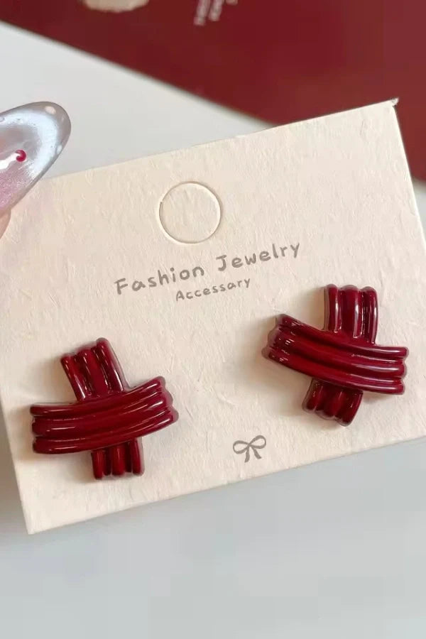 Scarlett Red Earrings