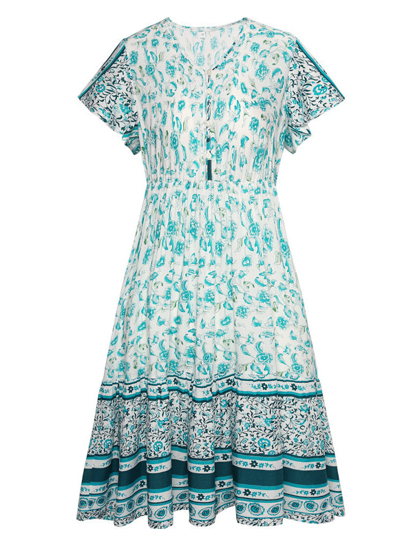 Bohemian Floral Mini Dress