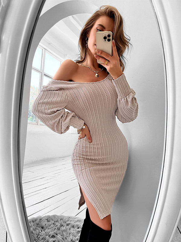 Vacation Wrap Backless U-Neck Dress