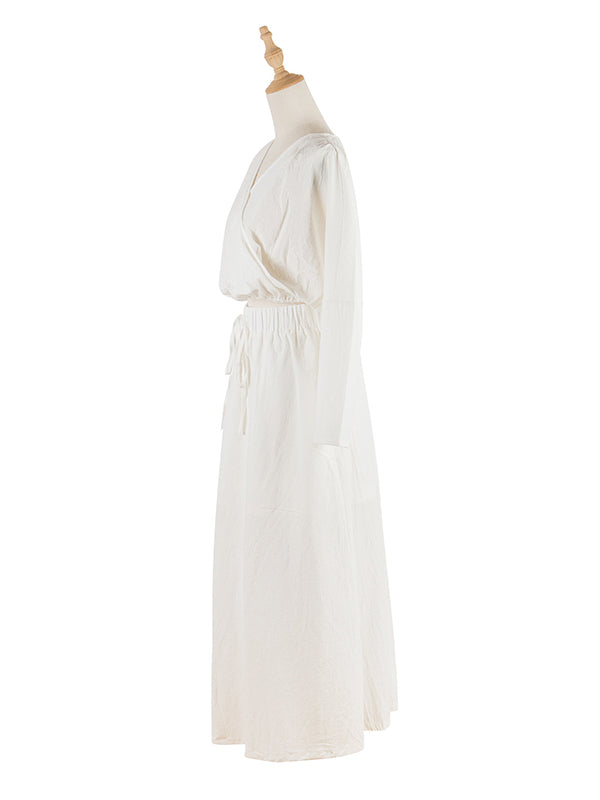 White Long Sleeves Suit