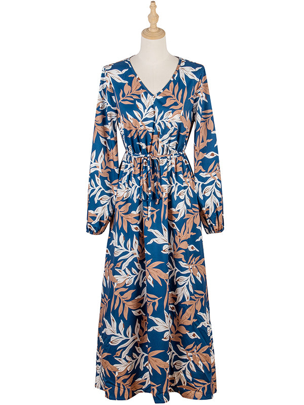 Bohemia A-Line Floral Round-Neck Dress