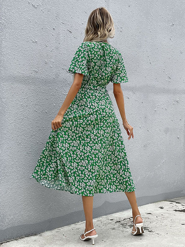 Bohemia A-Line Irregularity Floral Dress