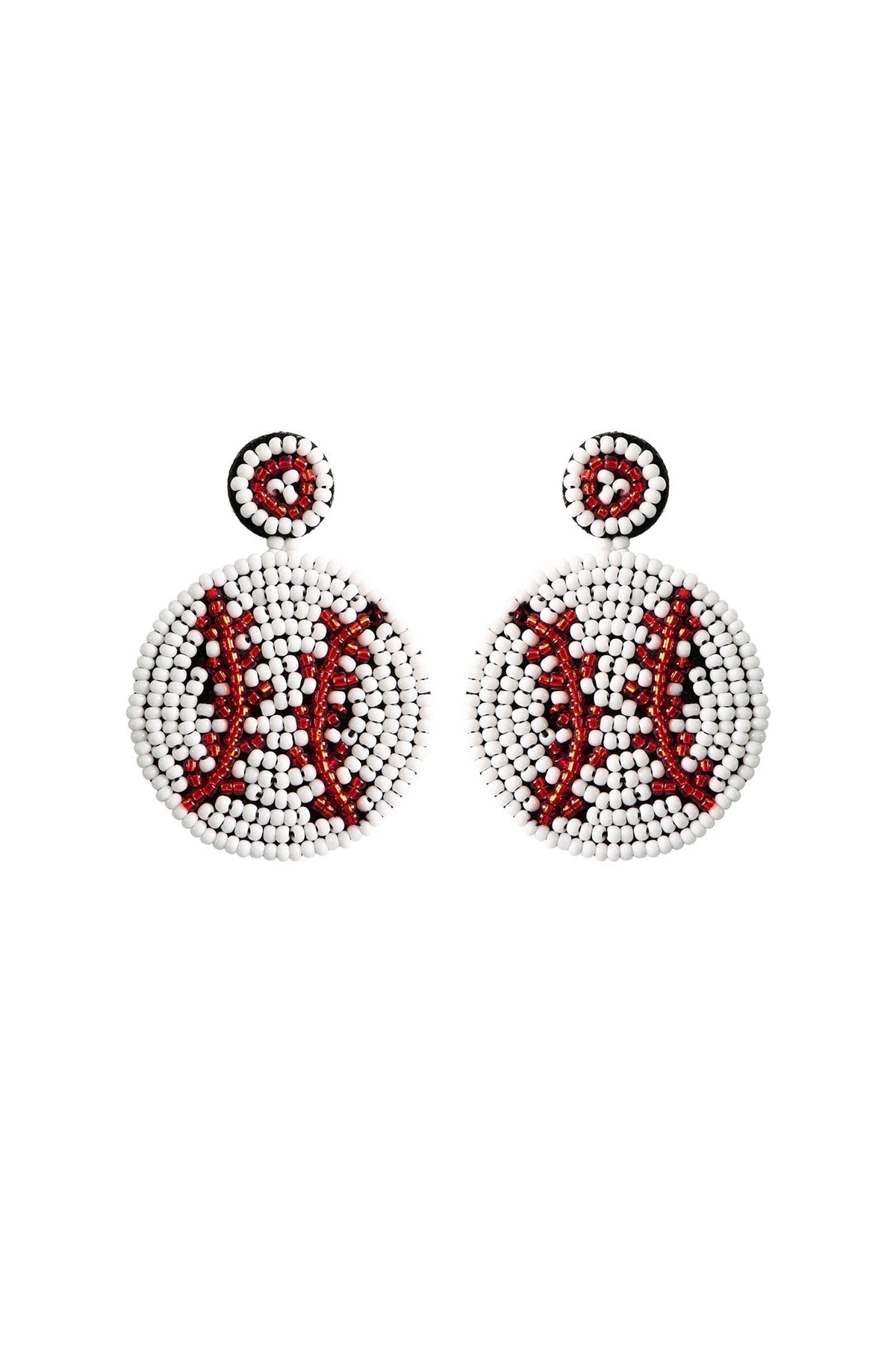 Bohemia Baseball Beaded Earrings