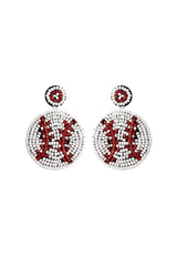 Bohemia Baseball Beaded Earrings