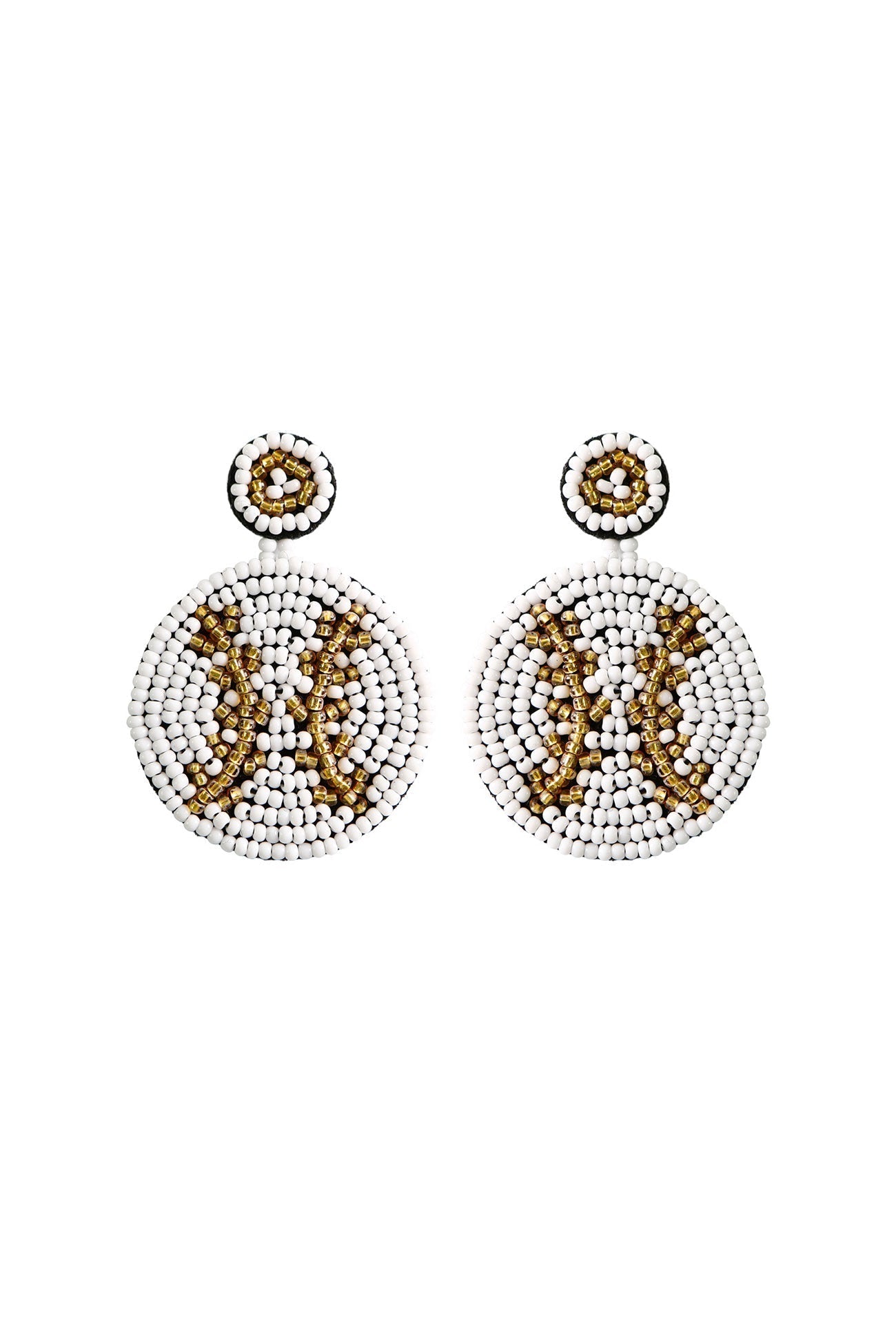 Bohemia Baseball Beaded Earrings