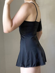 Solid Sexy Black Bodycon Dress Lace Patchwork Bow Summer Mini Dresses Sleeveless Spaghetti Strap Short Dress