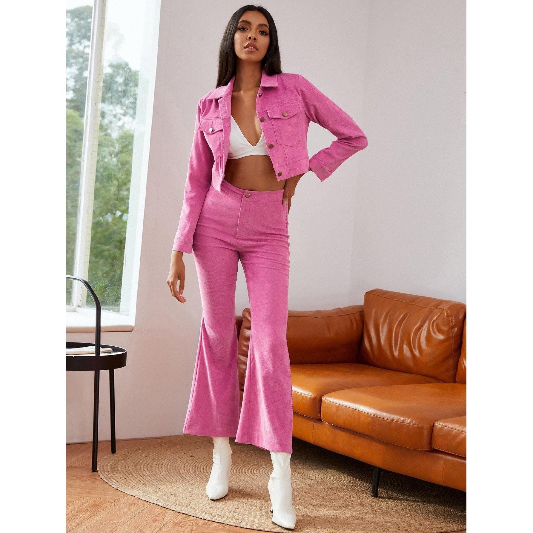 High Waist Flare Leg Pants