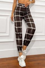 belt and buckle plaid pants