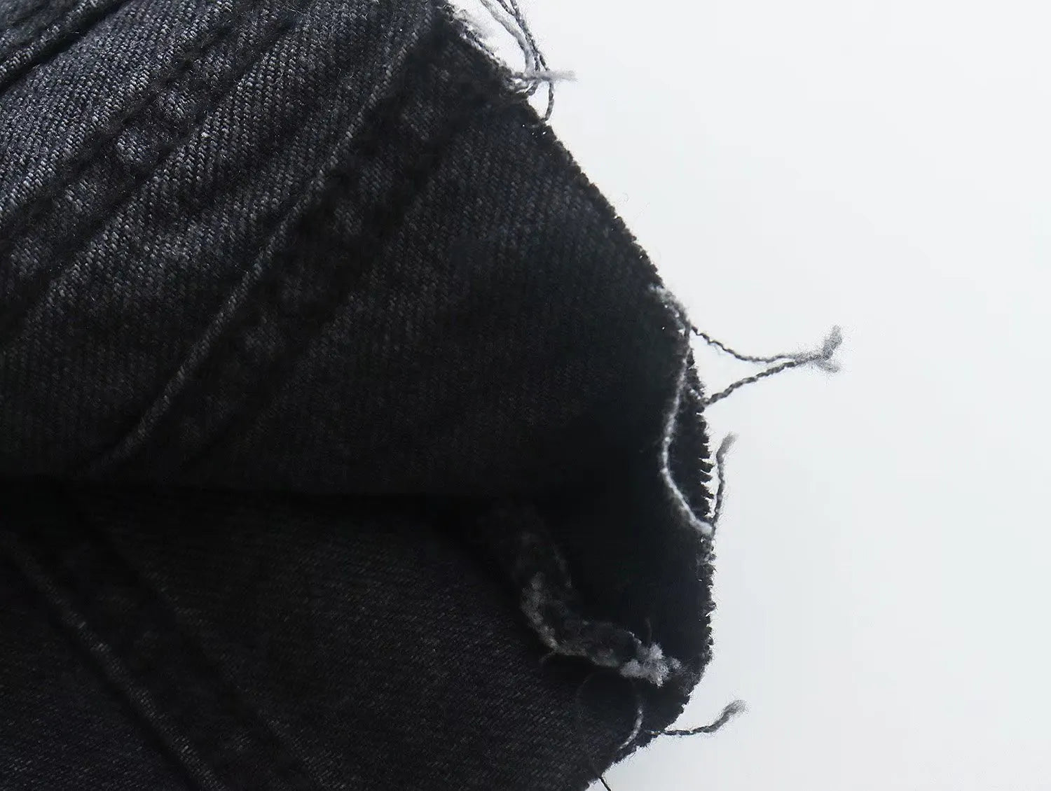 Black Sleeveless Denim Corset Top