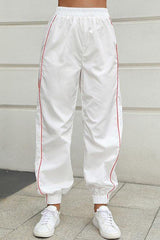 Stripe Elastic Waist Sweatpants