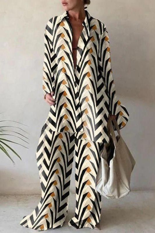 Loose 2 piece oversize pants set