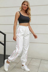 Stripe Elastic Waist Sweatpants