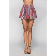Mixed Color Print Beach Shorts