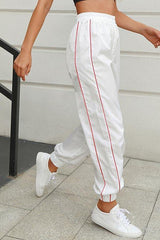 Stripe Elastic Waist Sweatpants