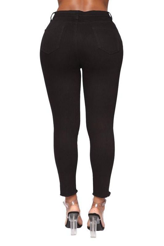 High Waist Slim Fit Pencil Jeans