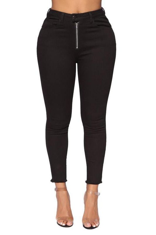 High Waist Slim Fit Pencil Jeans