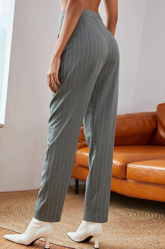 Casual Vertical Lines Pants