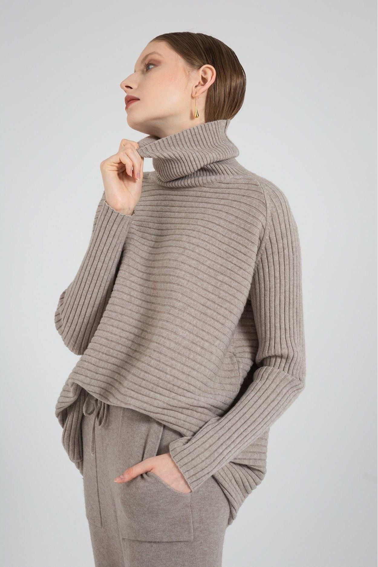 Casual Loose Knitted Turtleneck Sweater