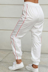 Stripe Elastic Waist Sweatpants