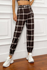 belt and buckle plaid pants